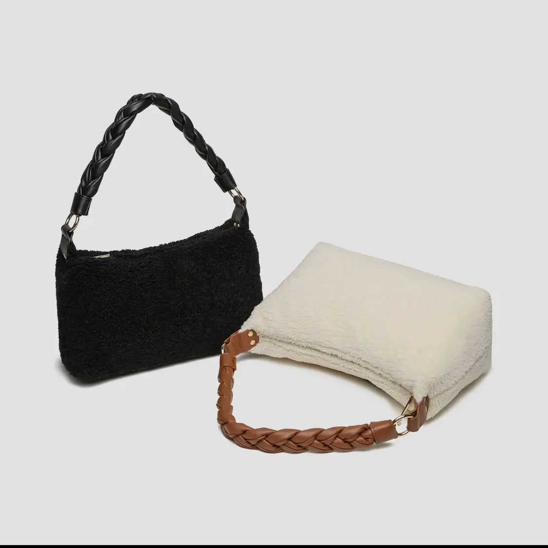 Dawn Faux Fur Braided Shoulder Bag